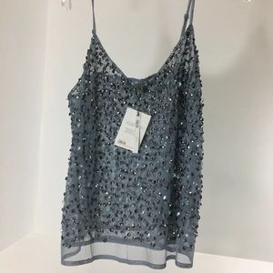 ASOS Tall Womens Sheer Mesh Sequin Cami